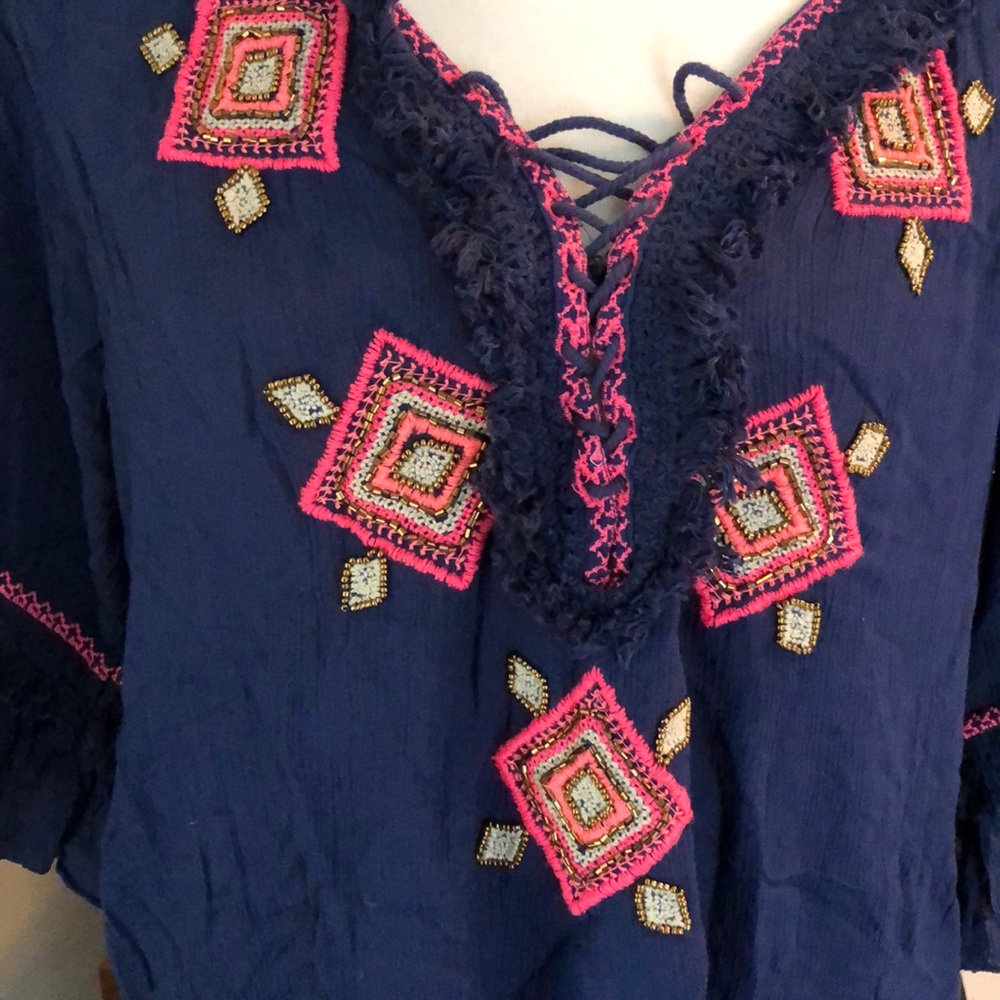 Pretty Boho Embroidered Floy Top by Lula Soul - Picture 2 of 7